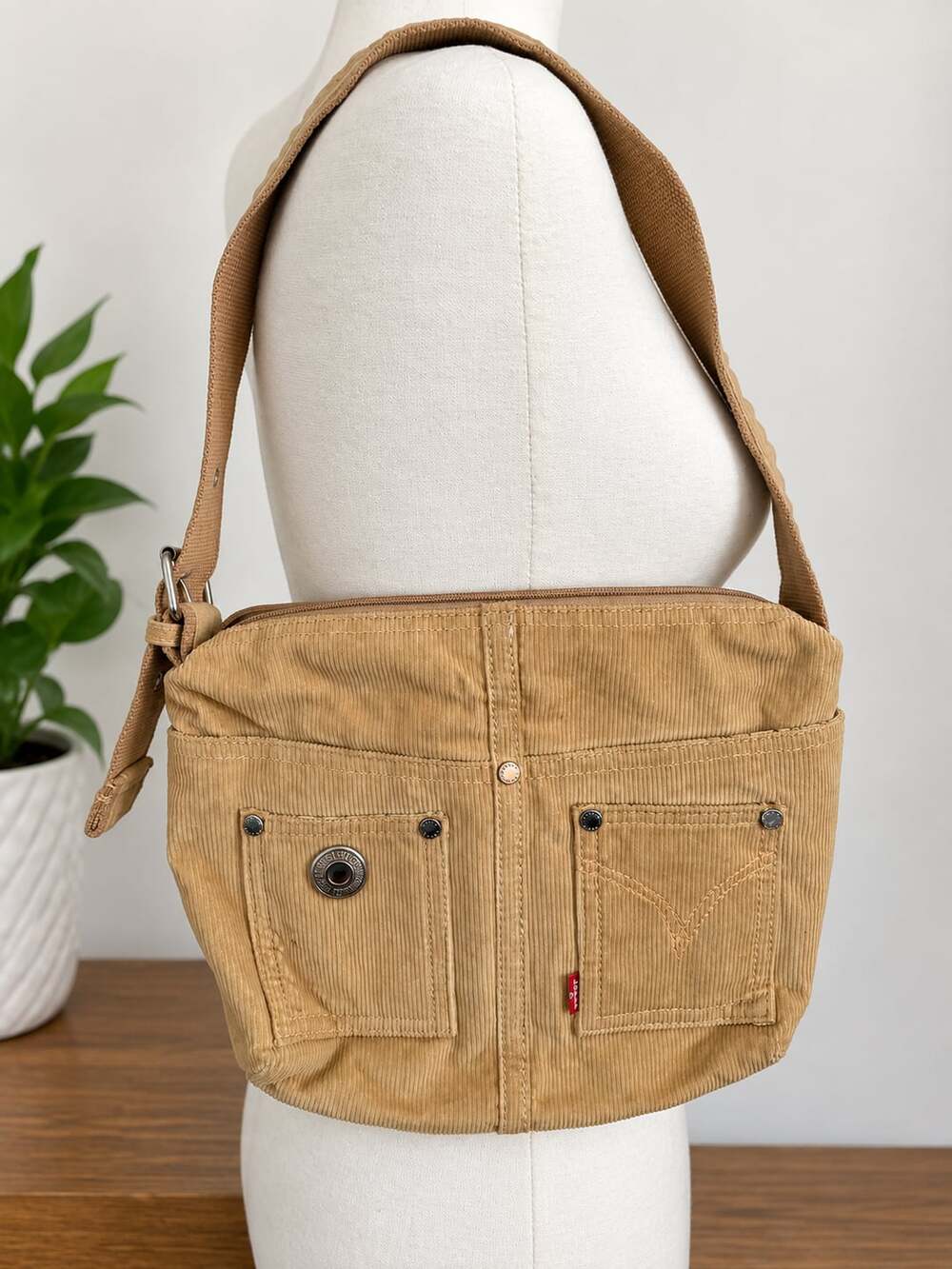 Levi's Corduroy Crossbody Bag with Denim-Style Pockets
